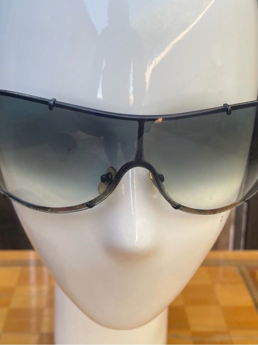 Versace Mod 2051 Oversized Y2K Rimless Shield Sunglasses